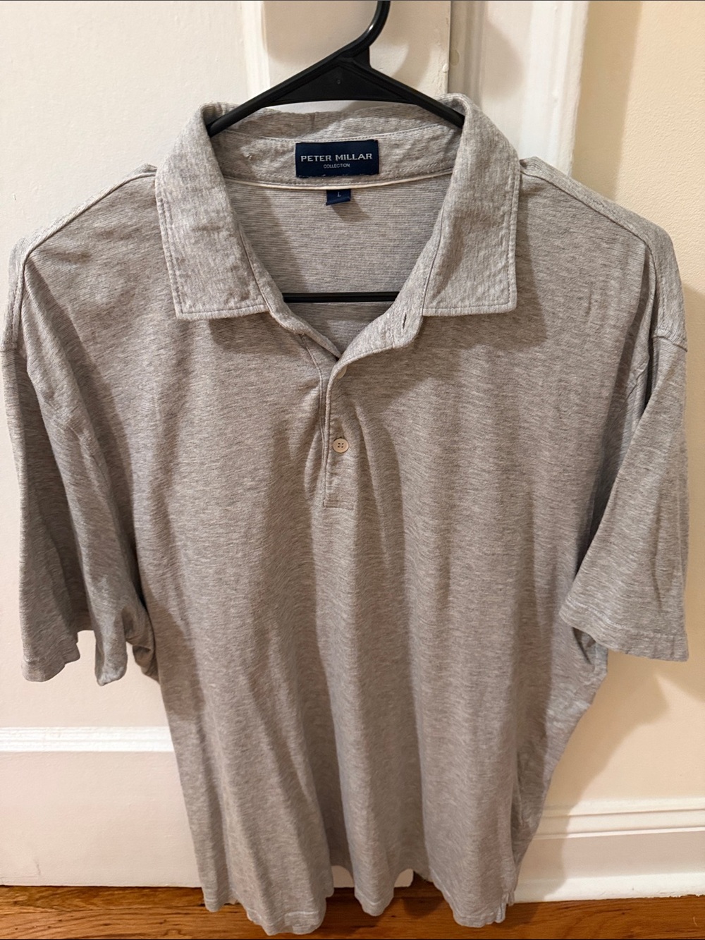 Peter Millar Light Gray Short-Sleeve Polo
